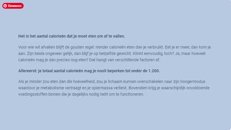 Afvallen: De Mifflin-St. Jeor- en de Harris Benedict-vergelijking