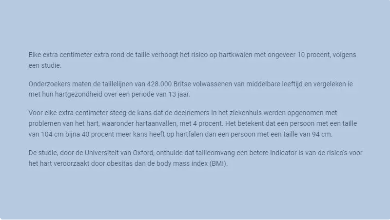 Waarom je je taille moet meten en niet je BMI